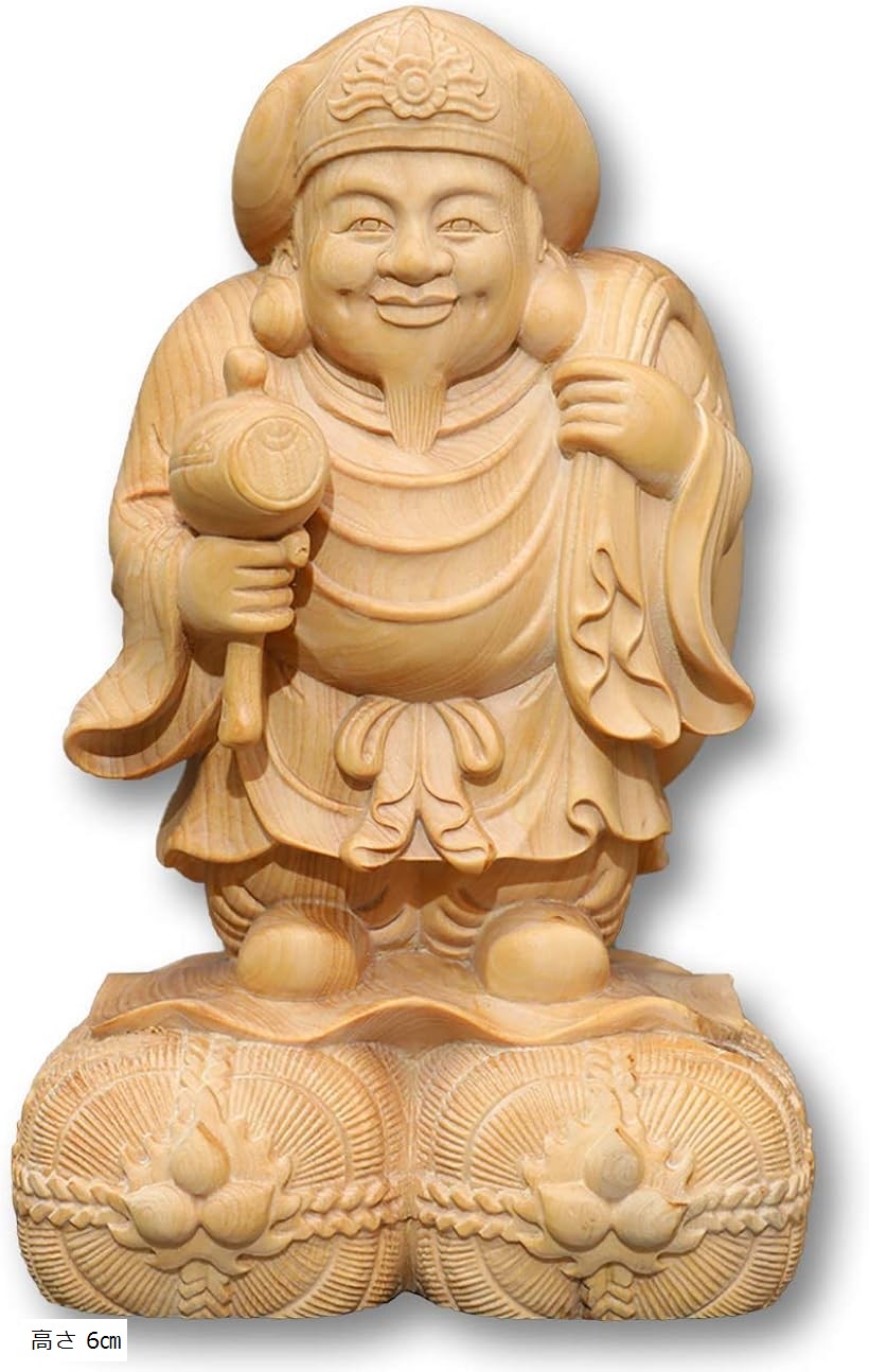 楽天市場】【楽天ランキング1位入賞】七福神 大黒様 立像 木彫り金運
