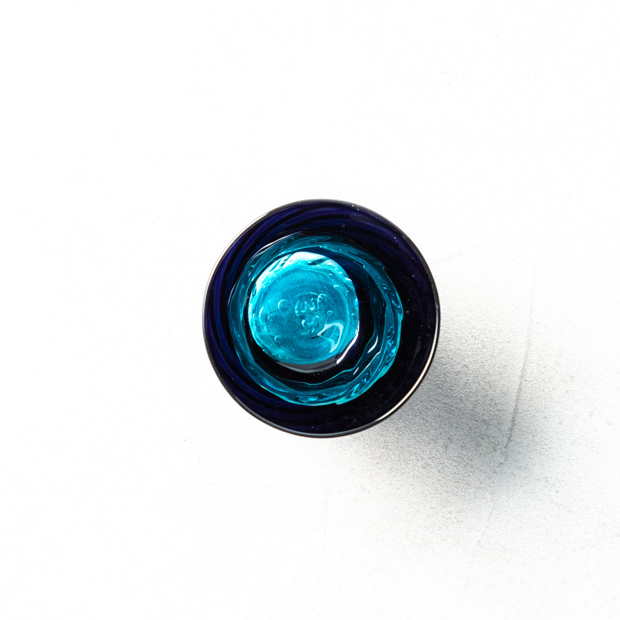 ガラス専門店｜琉球ガラス工房｜青の洞窟 底穴 モールグラス sake cup