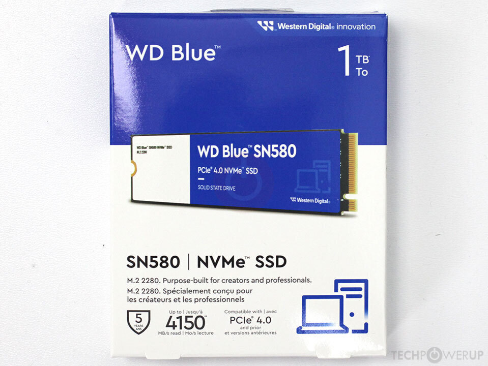 Western Digital SN580 1 TB Specs | TechPowerUp SSD Database