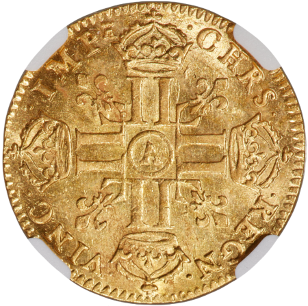 動画あり】アンティークコイン フランス 1668-A年 ルイ14世 1