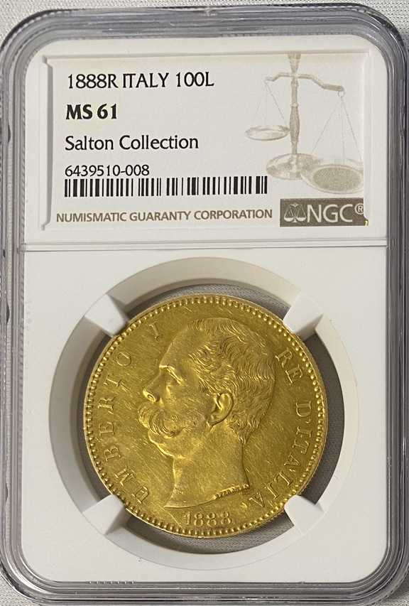 レア度1-R1】イタリア 1888年 Mark & Lottie Salton Collection