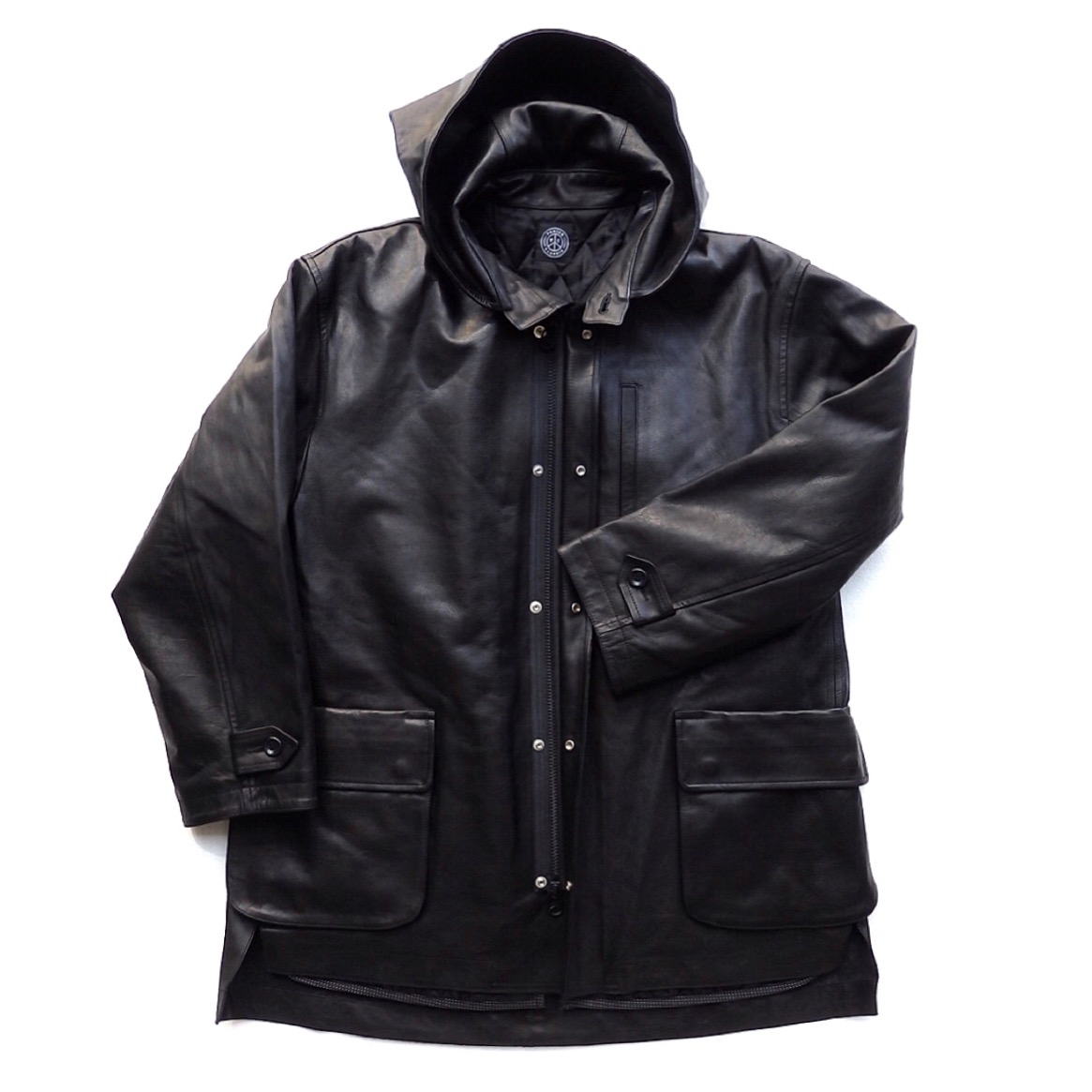 Porter Classic (HORSE LEATHER HOOD COAT) Color：Black - TRAMPS