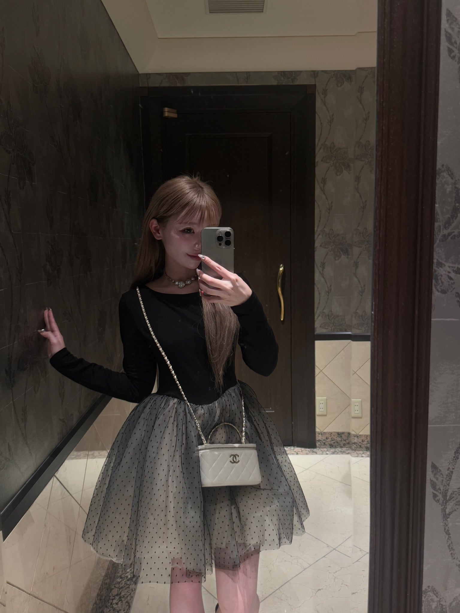 Ballerina dot tulle docking one-piece – Treat Ürself