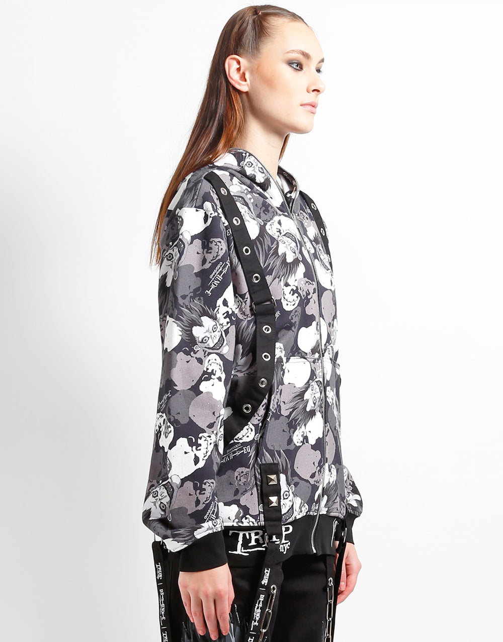 TRIPP NYC - TRIPP NYC X DEATH NOTE - RYUK SKULL CAMO FULL ZIP HOODIE