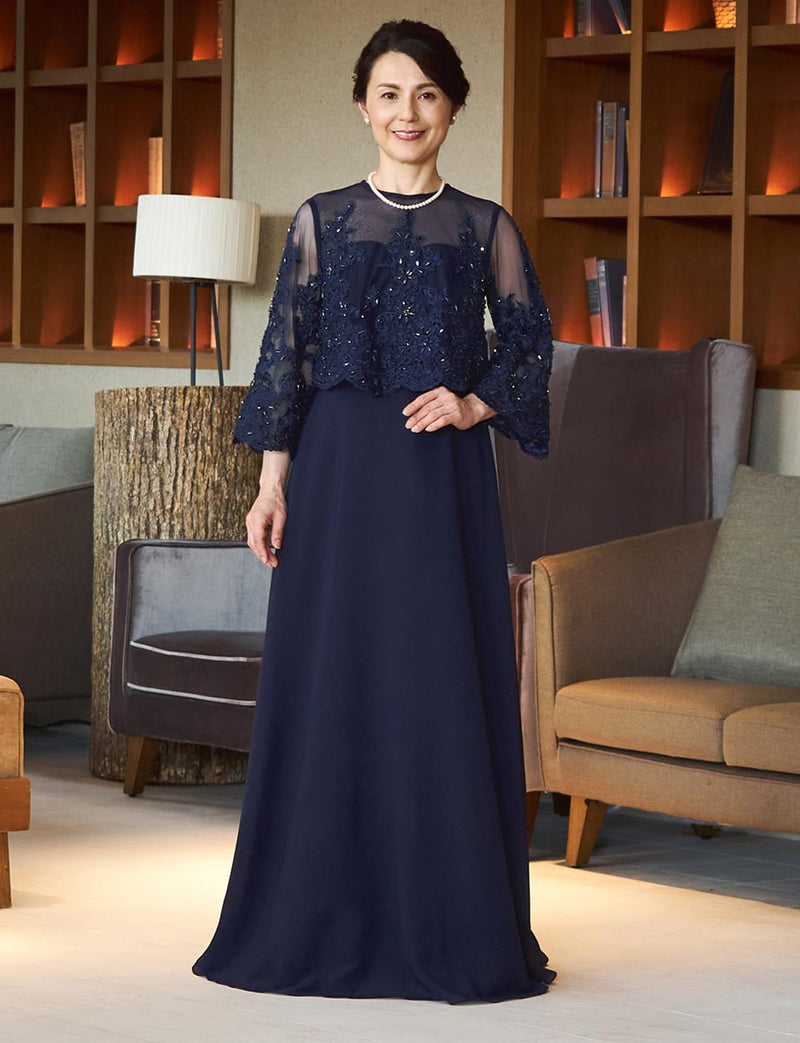 ドレスコ グレイネイビーシルバースタードレス 子供ドレス|子供ドレス