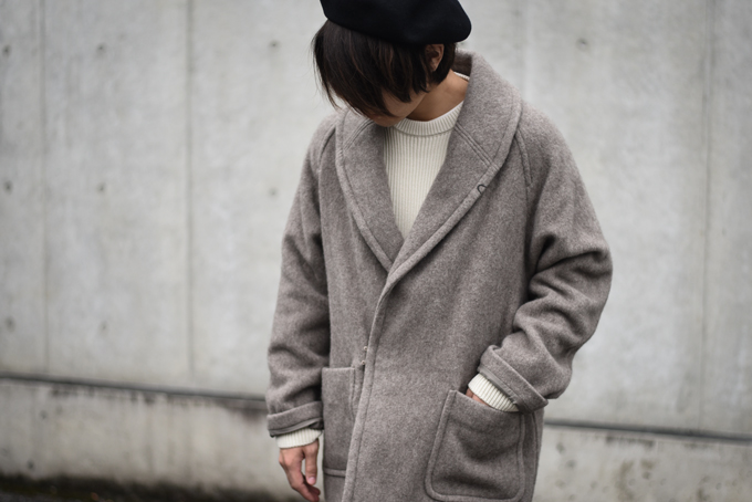 COMOLI -Yak Shawl Collar Coat & British Wool Knit Jacket- | twelve