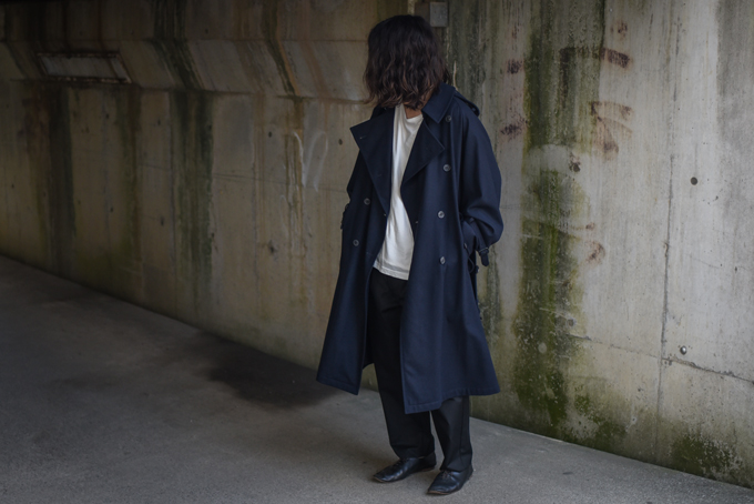 AURALEE -Wool Cashmere Flannel Big Trench Coat- | twelve blog