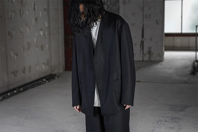 un/unbient × twelve -Wool Flannel Collar Less Jacket- | twelve blog
