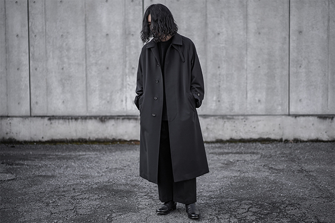 AURALEE -Wool Max Canvas Chambray Soutien Collar Coat- | twelve blog