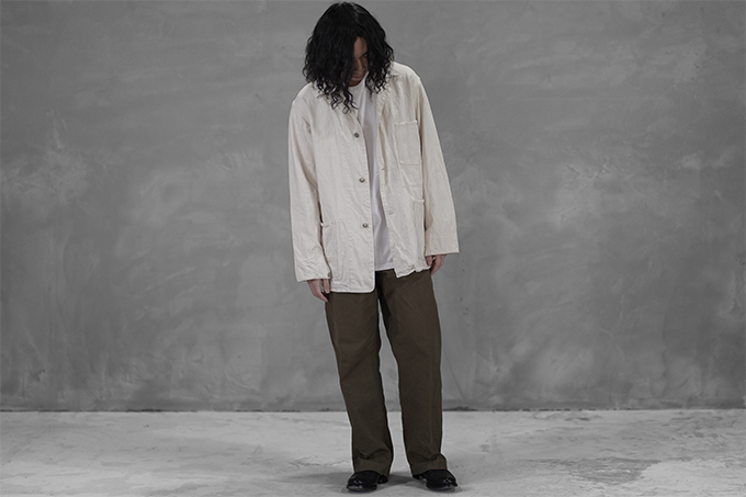 COMOLI -エクリュデニム ワークジャケット, コットンシルク オーバー