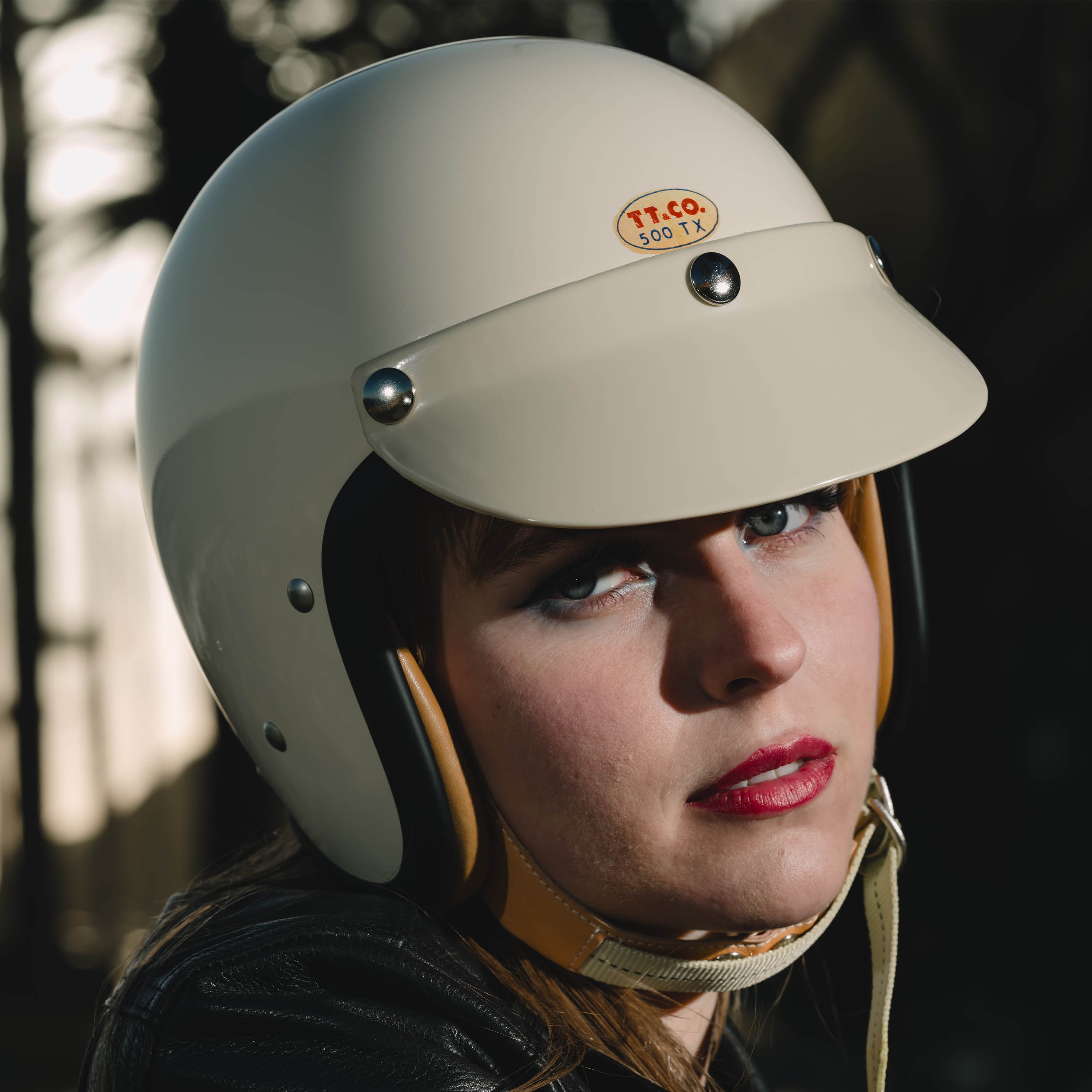 TT&CO. 500-TX FIRST 3/4 OPEN FACE MOTORCYCLE HELMET NOVELTY – TT