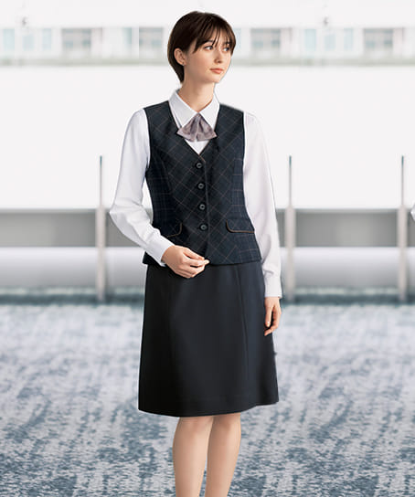 全2色】Aラインスカート（ストレッチ・抗菌裏地・ウエスト後ろゴム