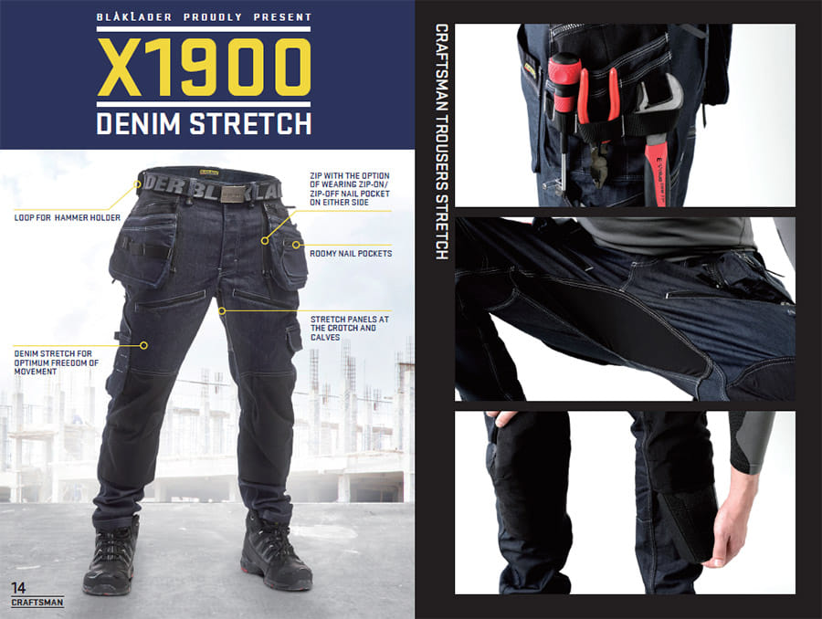 全2色】ブラックラダー デニムパンツ(ストレッチ・メンズ） 8213-1141