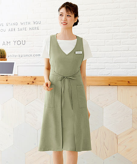 全3色】ラップドレスワンピース（ストレッチ） WP759 | エステ・サロン