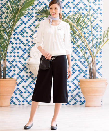 キュロットパンツ（膝下丈/ストレッチ・吸汗速乾） WP880-8 | エステ