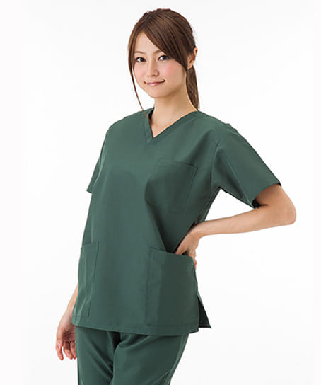 全7色】スクラブ 白衣（制菌加工・ストレッチ・エコ/男女兼用） AZ