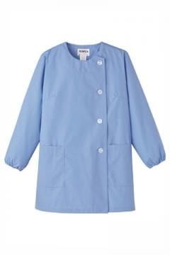 衿無し横掛長袖白衣（袖ゴム入り・抗菌・レディース） FA-785 | 飲食店