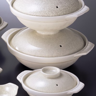 銀峯貫入11号土鍋（商品番号ヨ-34258）