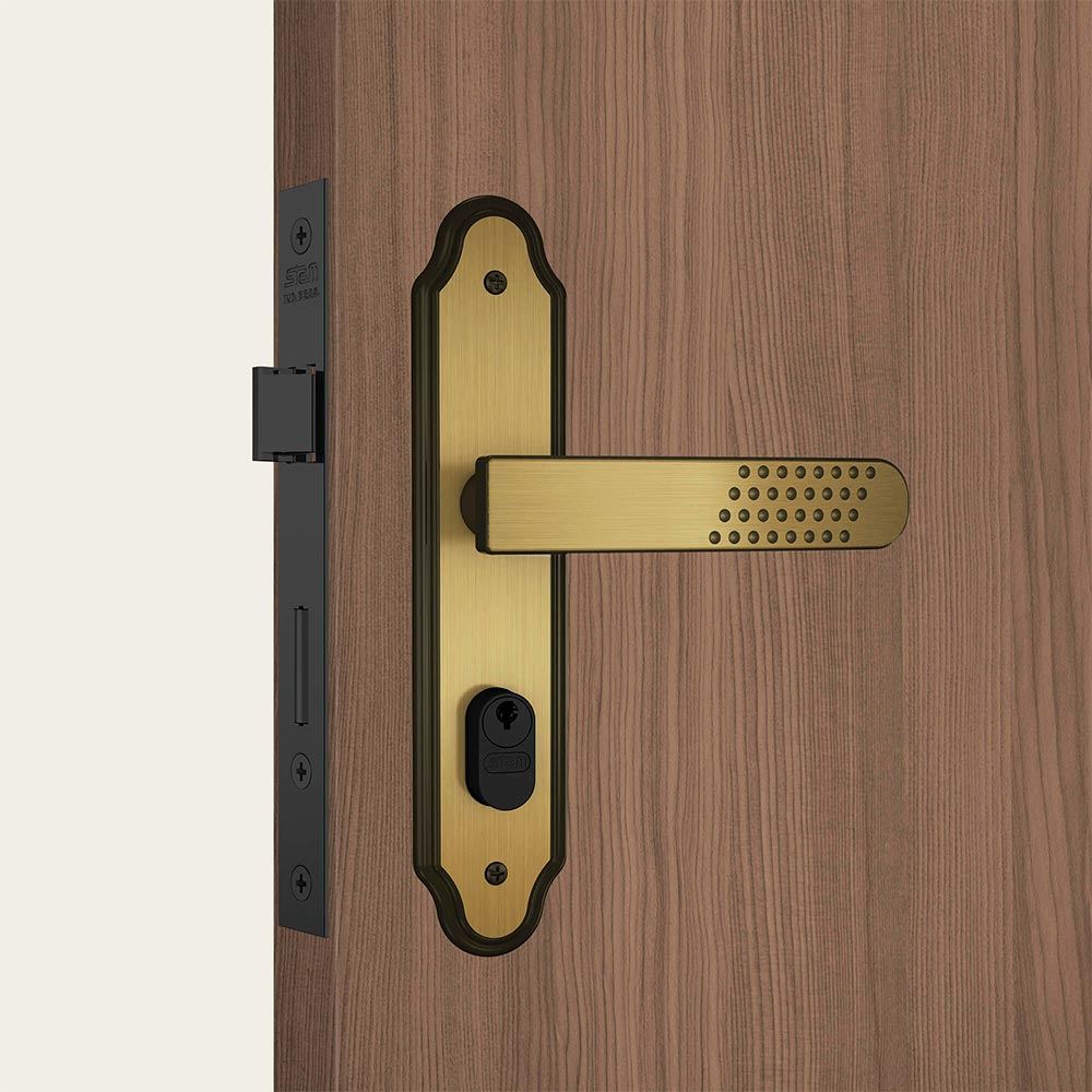 Fechadura Externa Alavanca Espelho 803/21 Oxidado - Ref. 35111