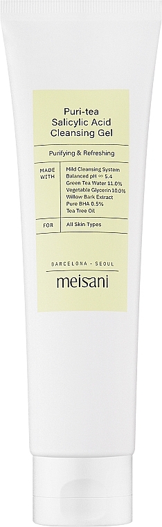 Meisani Puri-Tea Salicylic Acid Cleansing Gel - Очищающий гель для