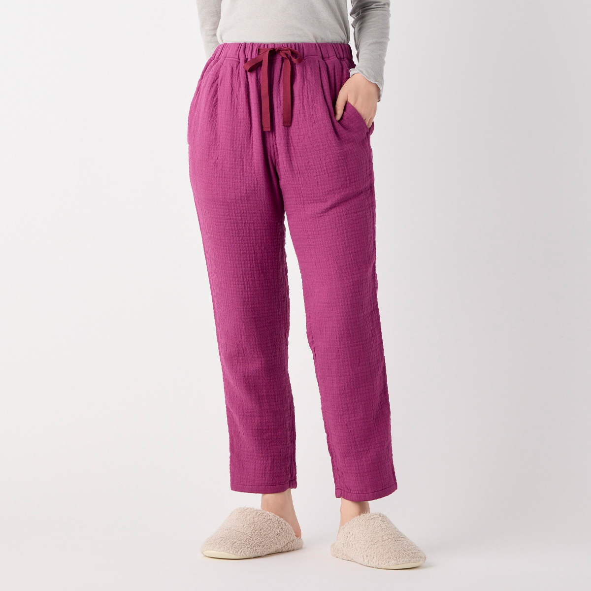 マシュマロワッフルガーゼライト レディスパンツ（RBF20798）-UCHINO