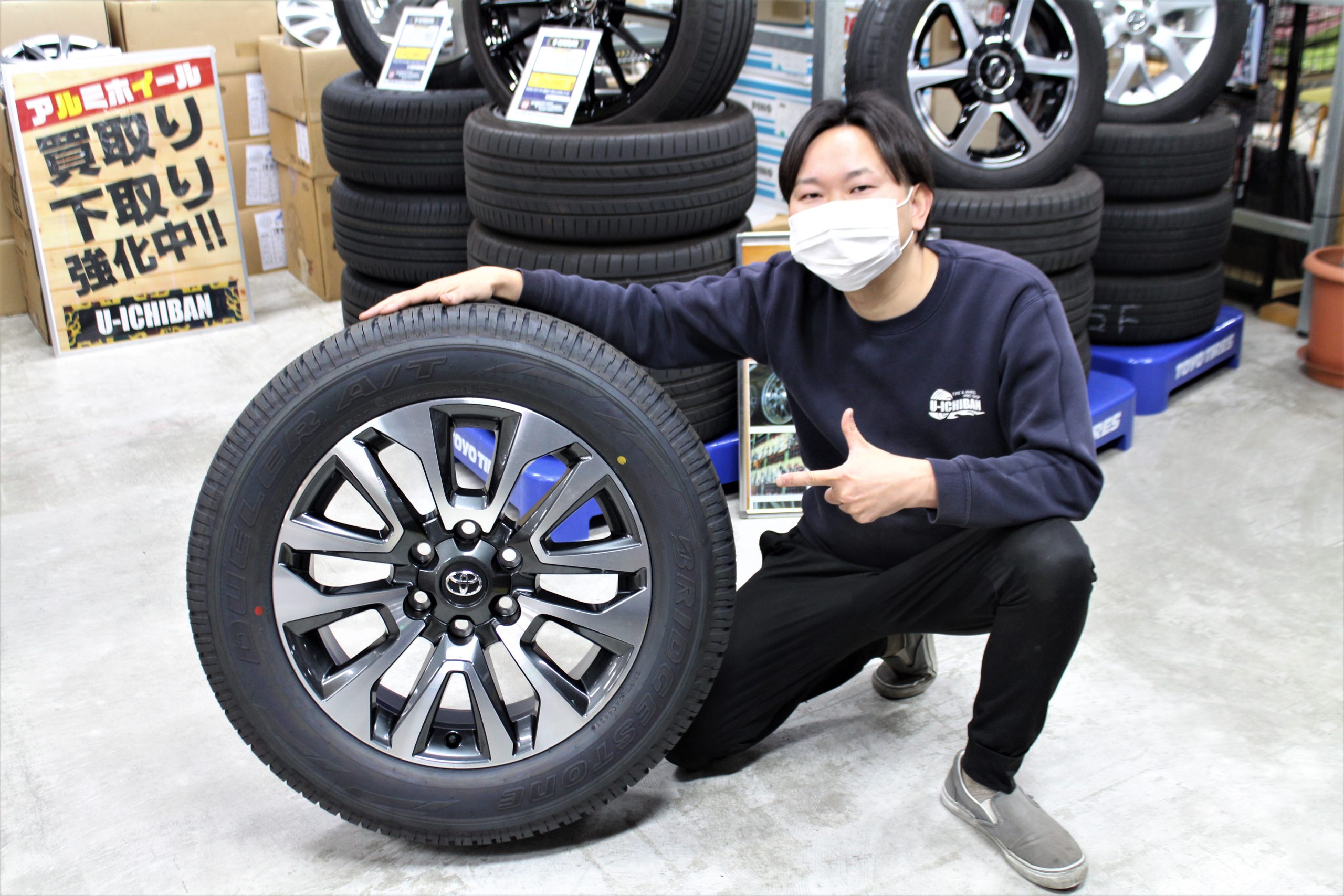 150系プラド後期型・TZ-G19インチ純正アルミホイールがやってきました