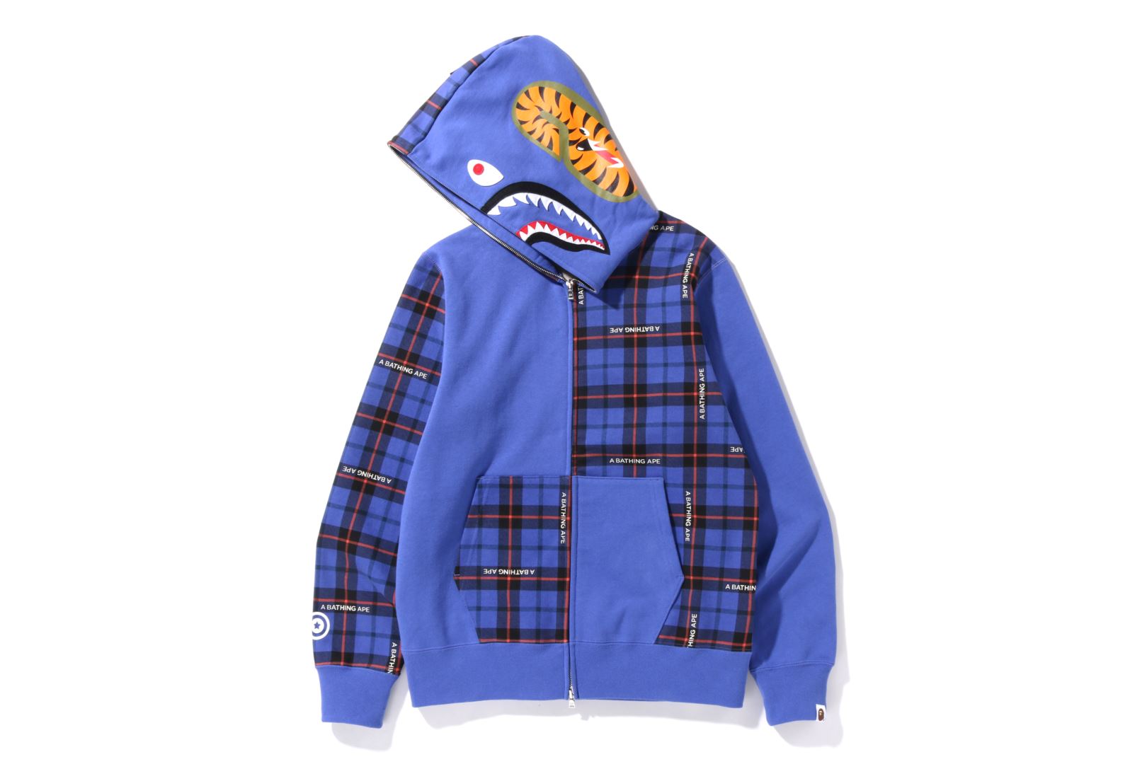A BATHING APE® BAPE Check Shark Full Zip Hoodie | Bape official