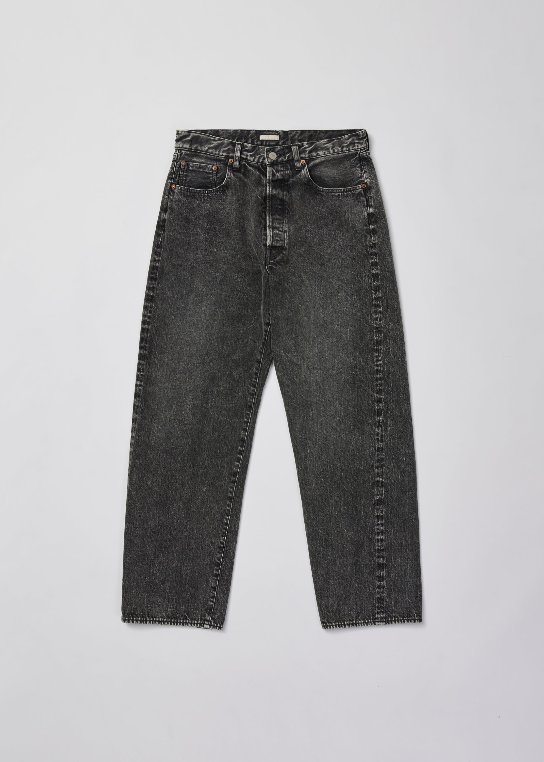 WASHED SELVEDGE BLACK DENIM 5P PANTS | ULTERIOR online store