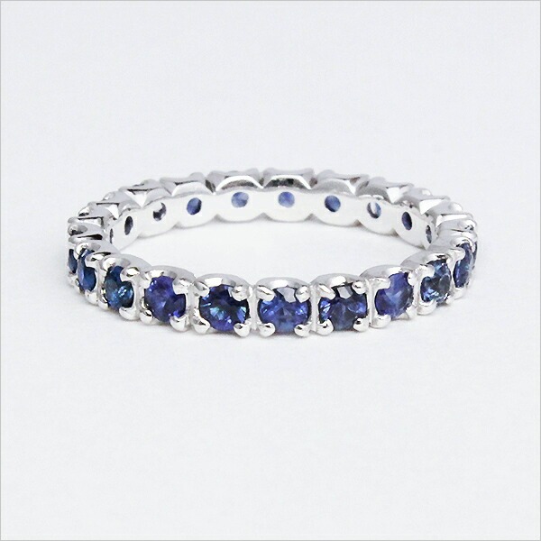 K18 ブルーサファイア フルエタニティリング[商品番号:RG0127] | umu