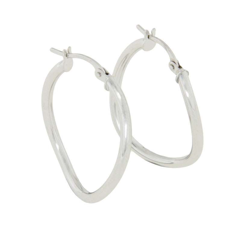 UNOAERRE K18ホワイトゴールドフープピアス 596 | UNOAERRE