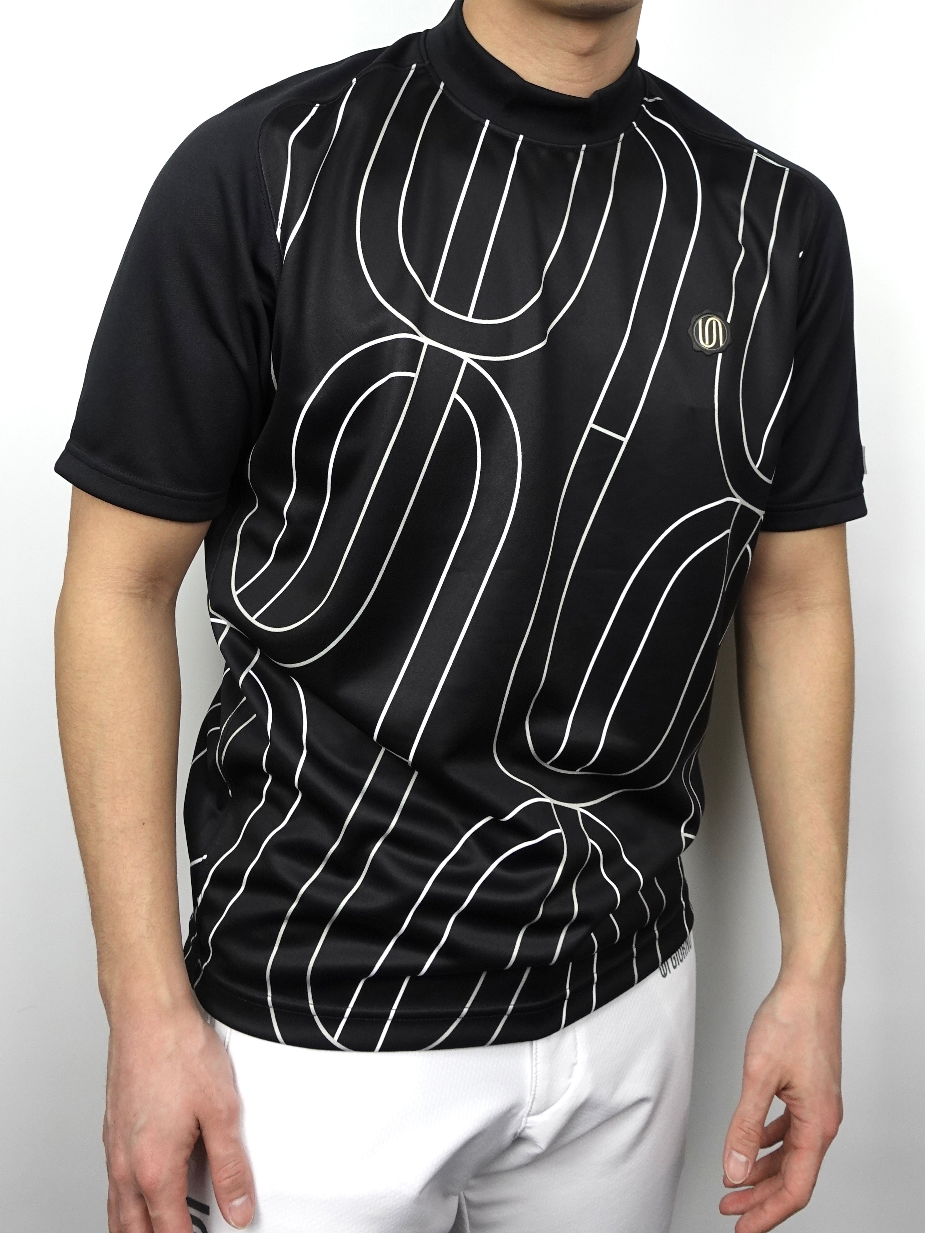 MARK &LONA モックネックシャツ ブルー MARK &LONA モックネックシャツ