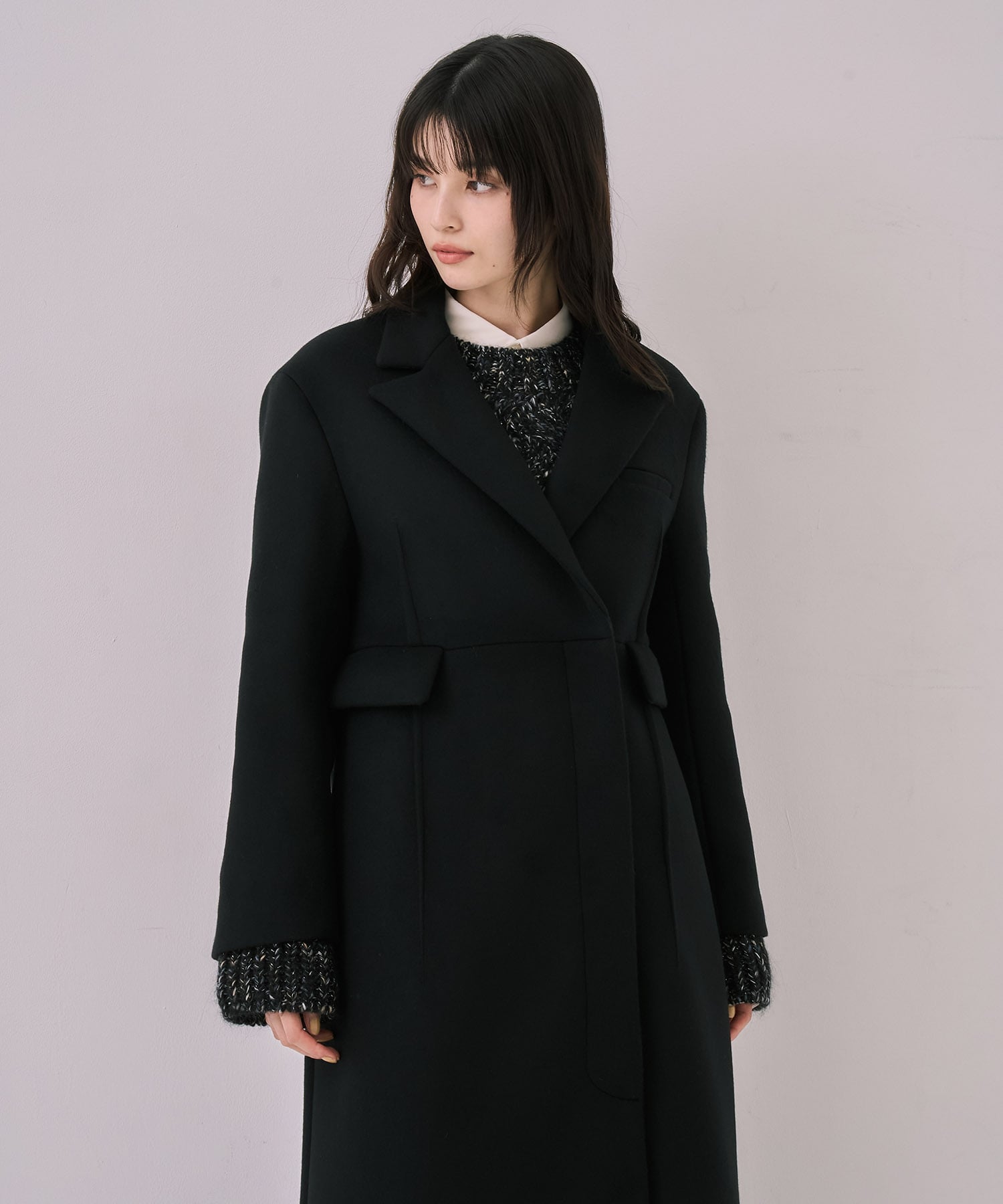 残りわずか〉マキシチェスターコート(1 BLACK): : ウィメンズ｜UNITED