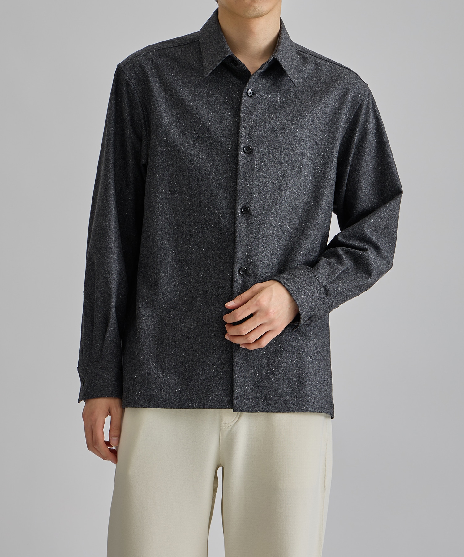 CTHY Super140's 尾州ウールシャツ グレー サイズ1 CTHY Super140's 尾