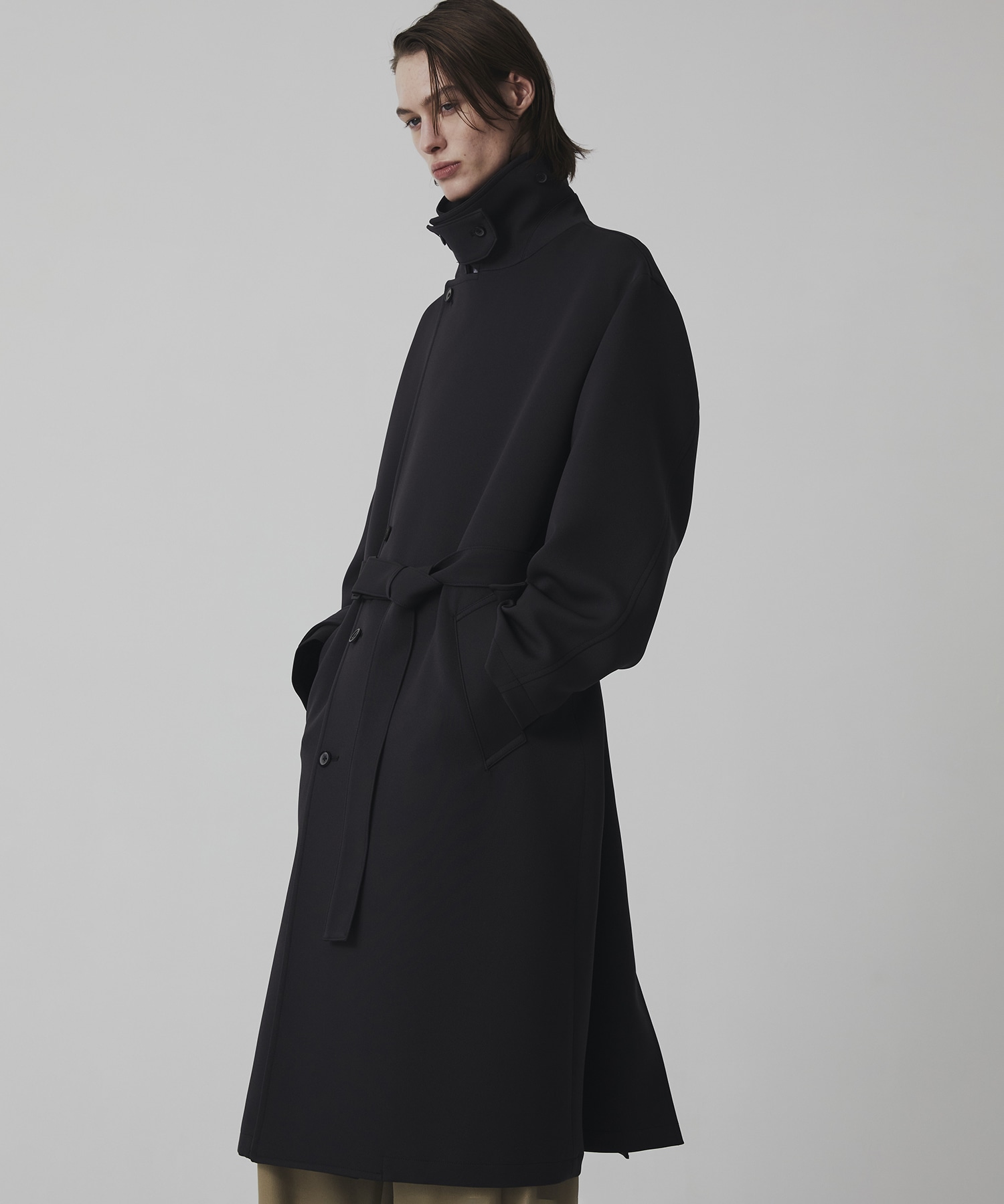 2026SS〉Three Weave 2way スタンドコート(1 DARK GREY): : メンズ