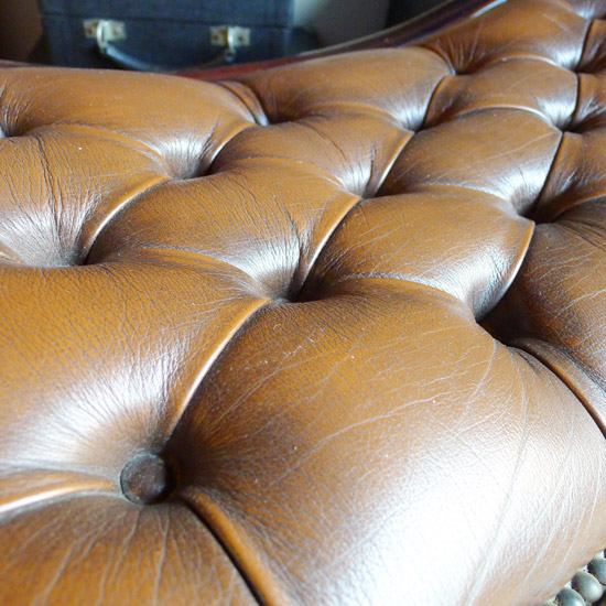 アンティーク オットマン フットスツール チェスターフィールド