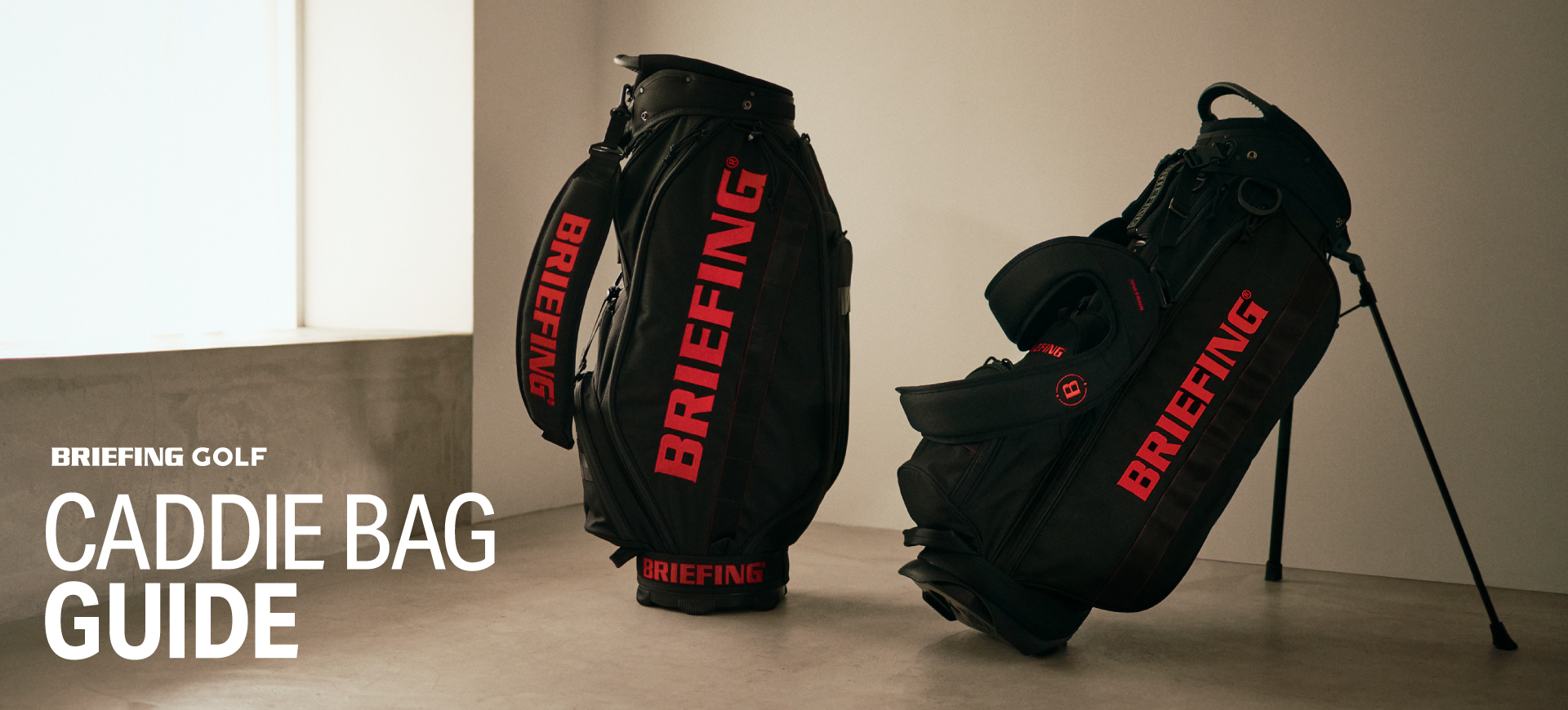 BRIEFING CR-10 キャディバッグ ブラック⁄レッド BRIEFING CR-10