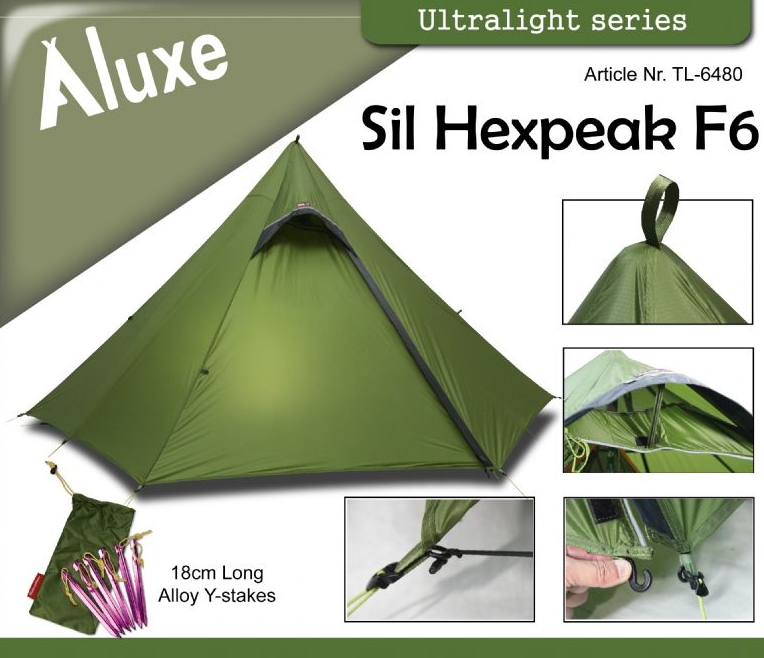 ワンポールテント、シル・ヘックスピークF6