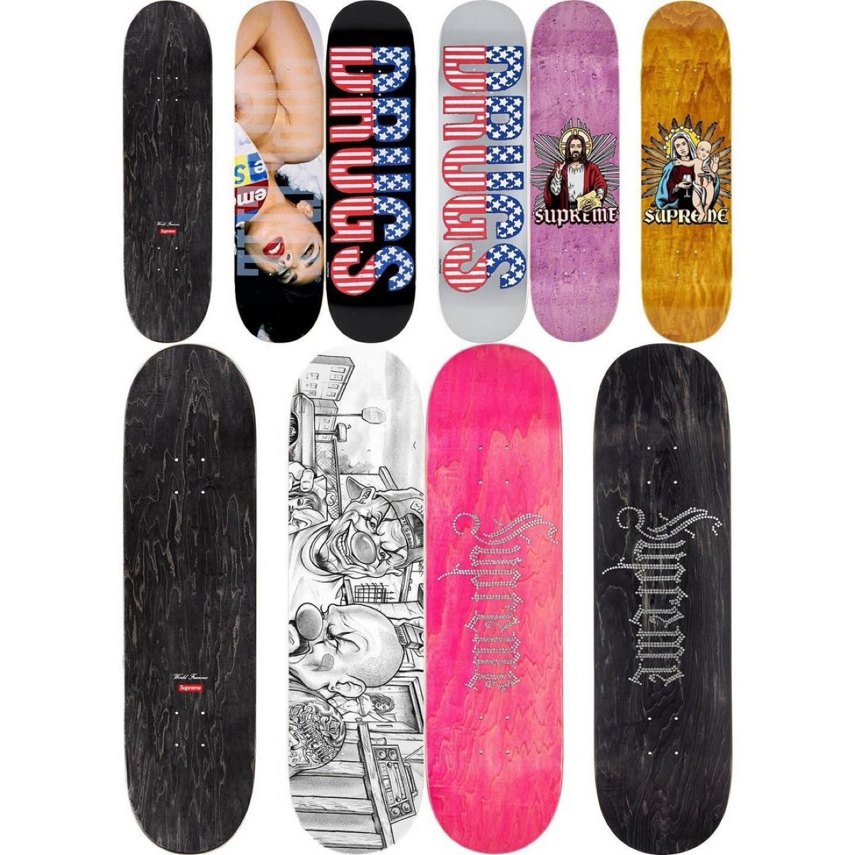 supreme deck シュプリーム デッキ 3点セット Supreme スケートボード