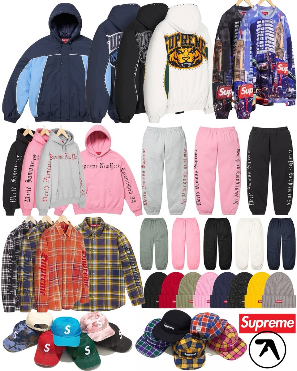 Supreme x Aphex Twin 25SS Week2 が国内3月8日に発売【全商品一覧