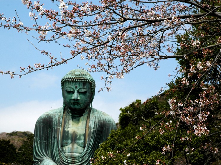 鎌倉大仏～与謝野晶子歌碑～