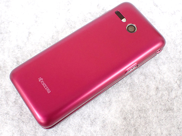 中古 美品】SIMフリー au かんたんケータイ KYF43 ワインレッド