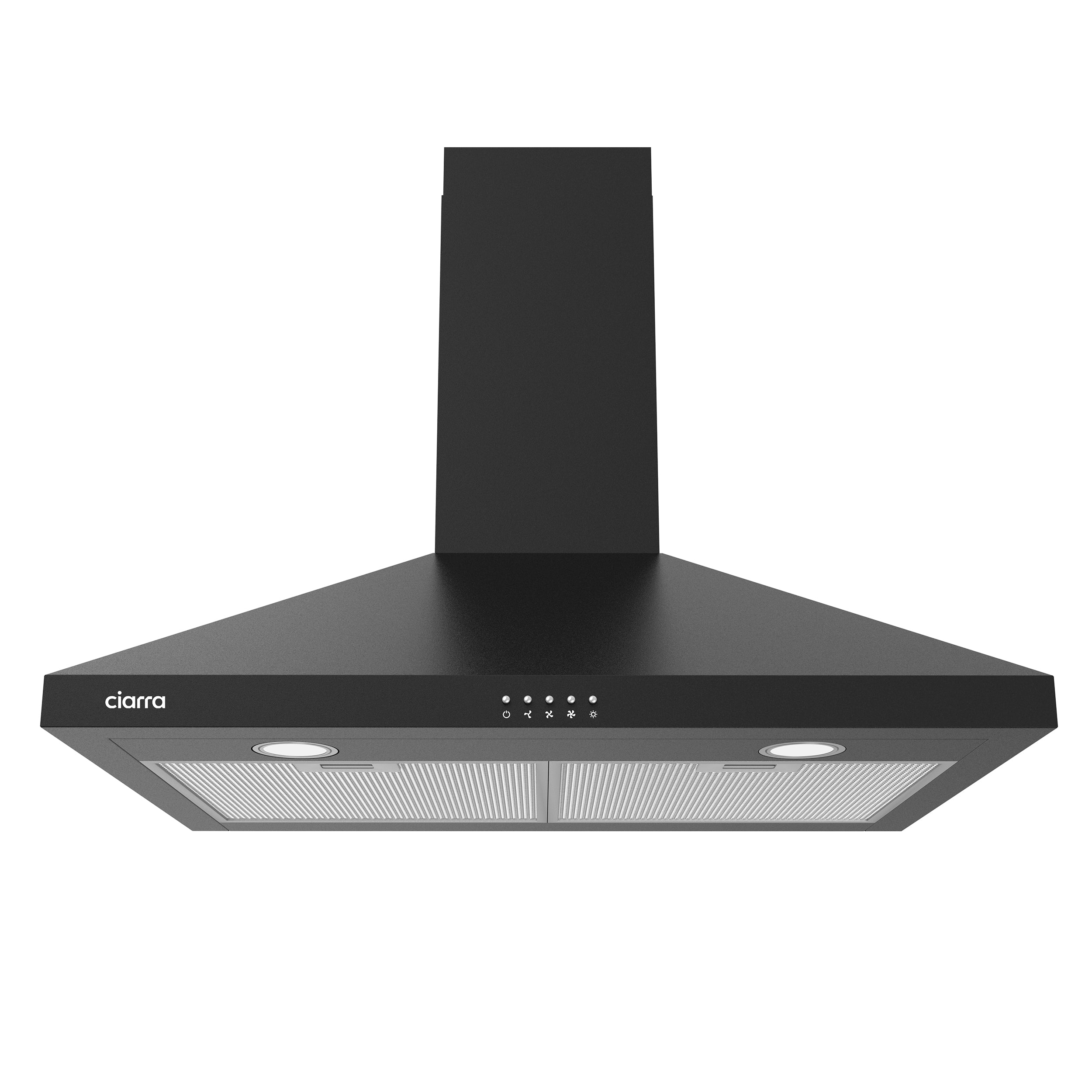 CIARRA 30 Inch Wall Mount Range Hood black stove hood with 3-speed