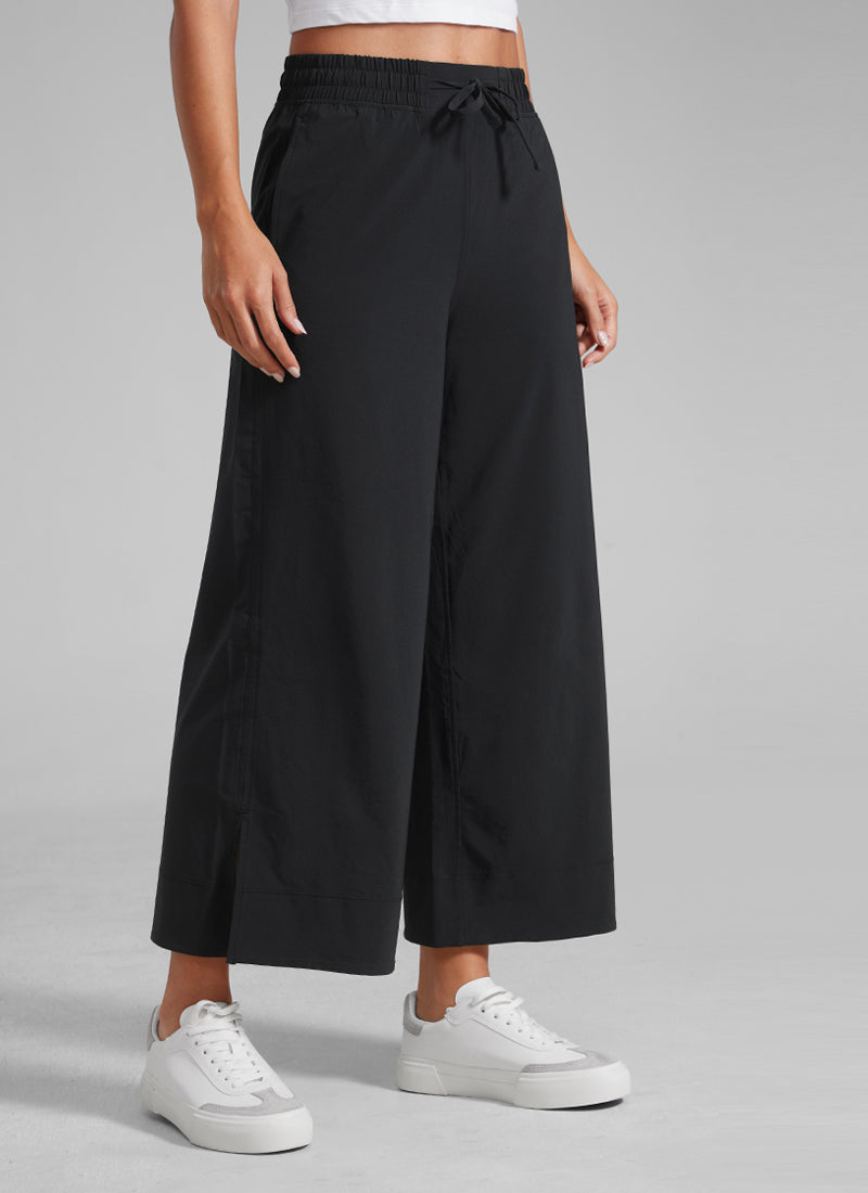 CRZ YOGA Women's Causal High Waisted Wide Leg Pockets Pants 25