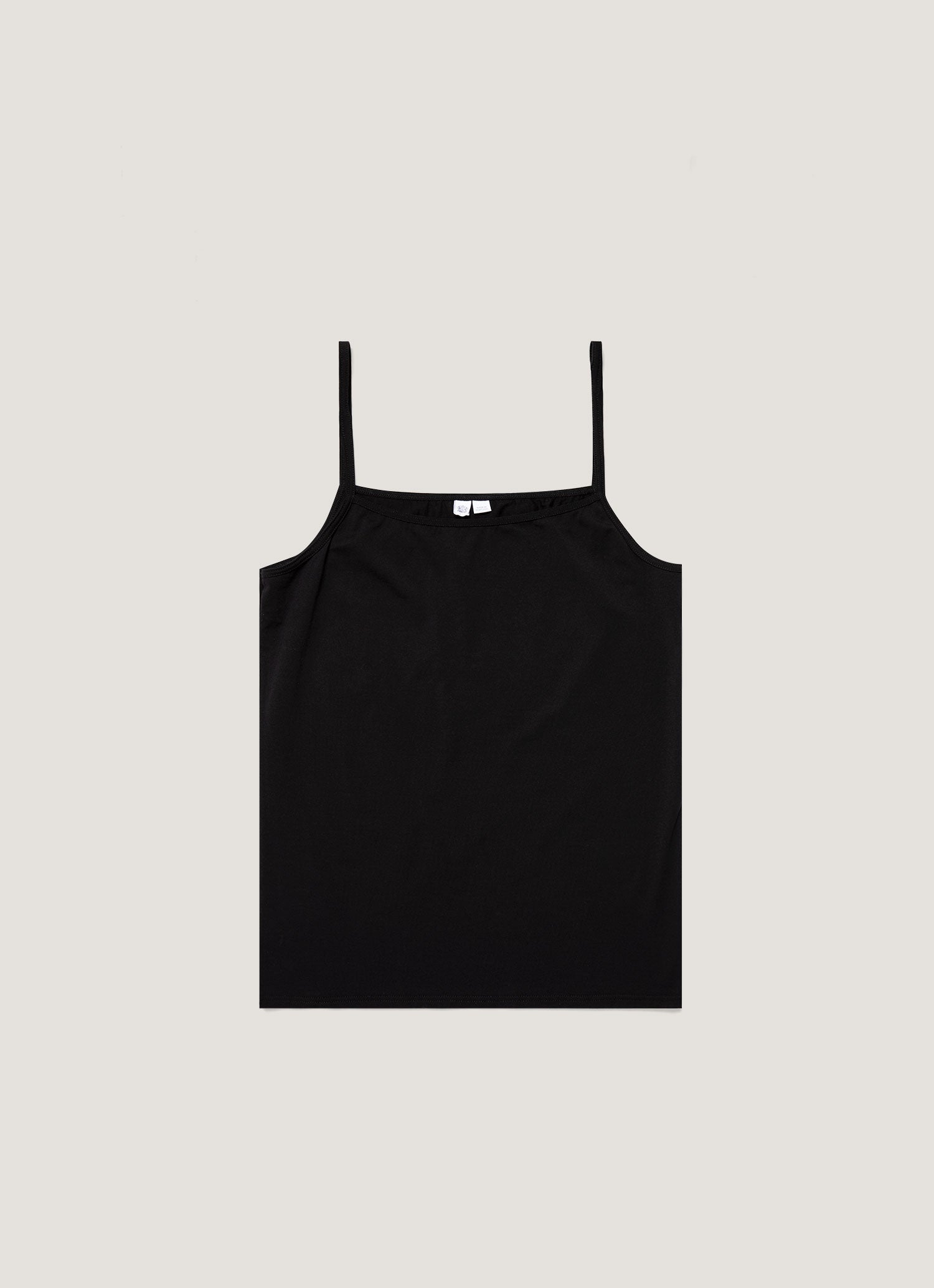Women's Cotton Cami in Black | Sunspel