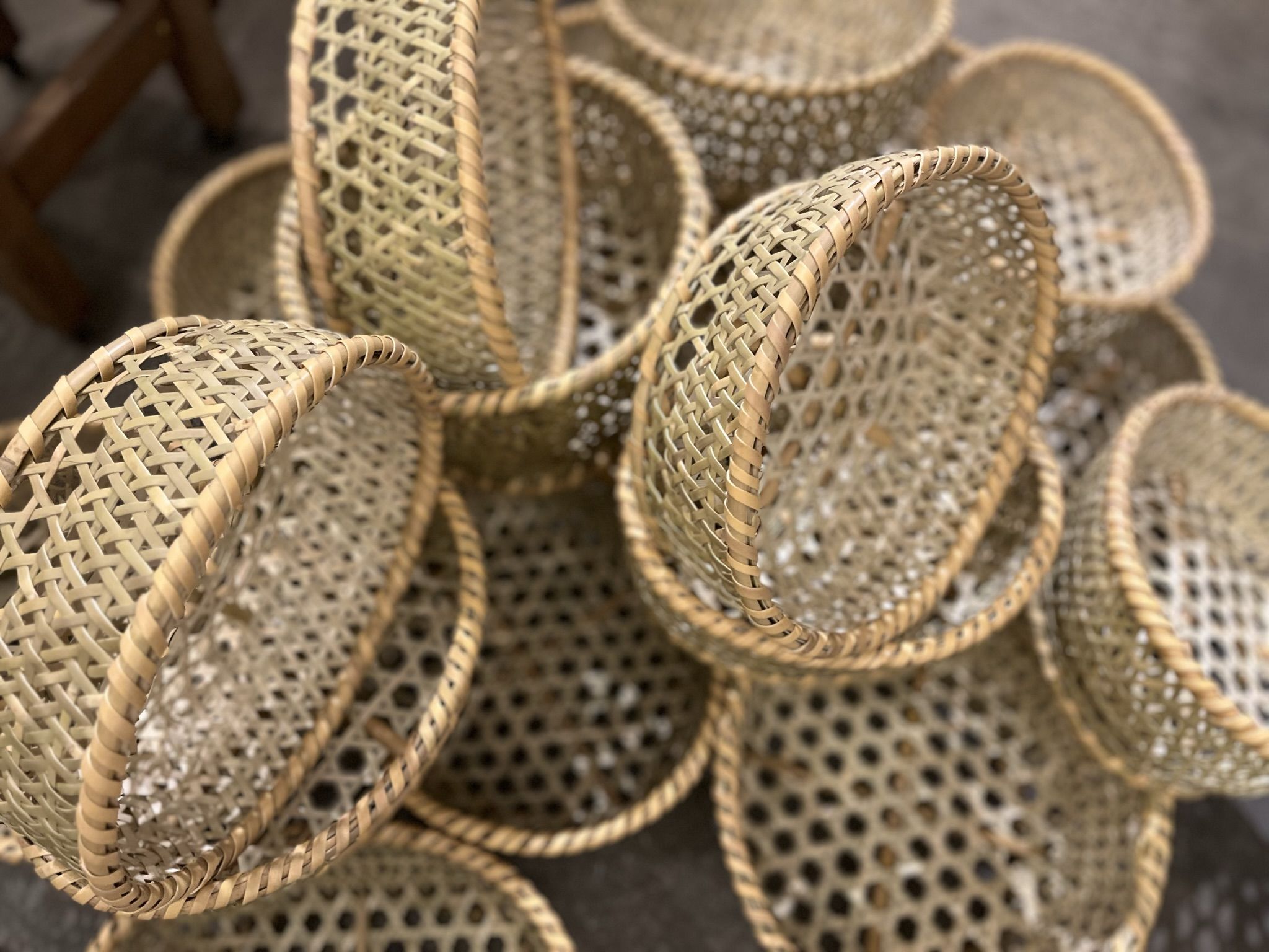 竹細工 カゴ 重なる3点セット 【公式通販】