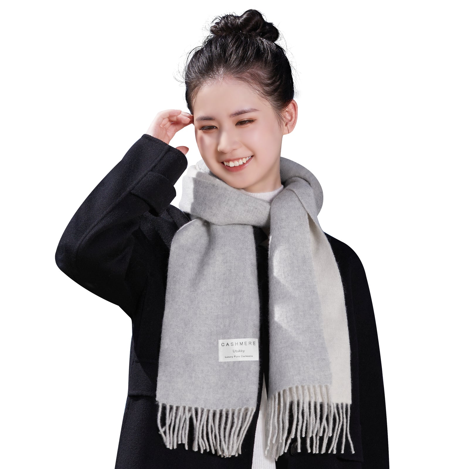 カシミヤマフラー ダブルフェイス 180*30cm – Utukky