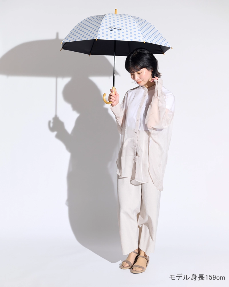 Sサイズ + plus / 水玉 | 完全遮光日傘｜サンバリア100