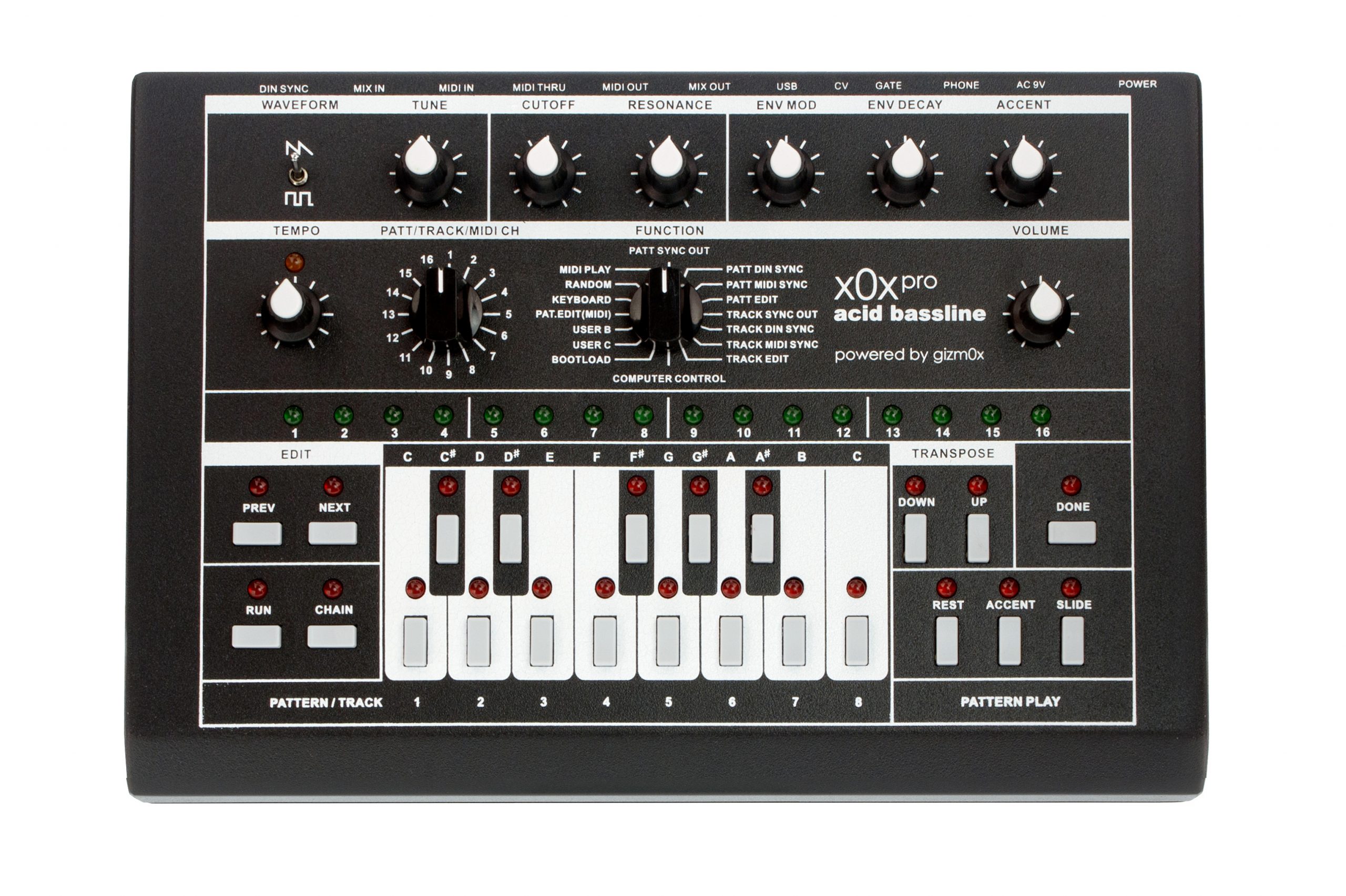 国産x0xb0x（303クローン）『gizm0x x0x-pro』 実機レビュー