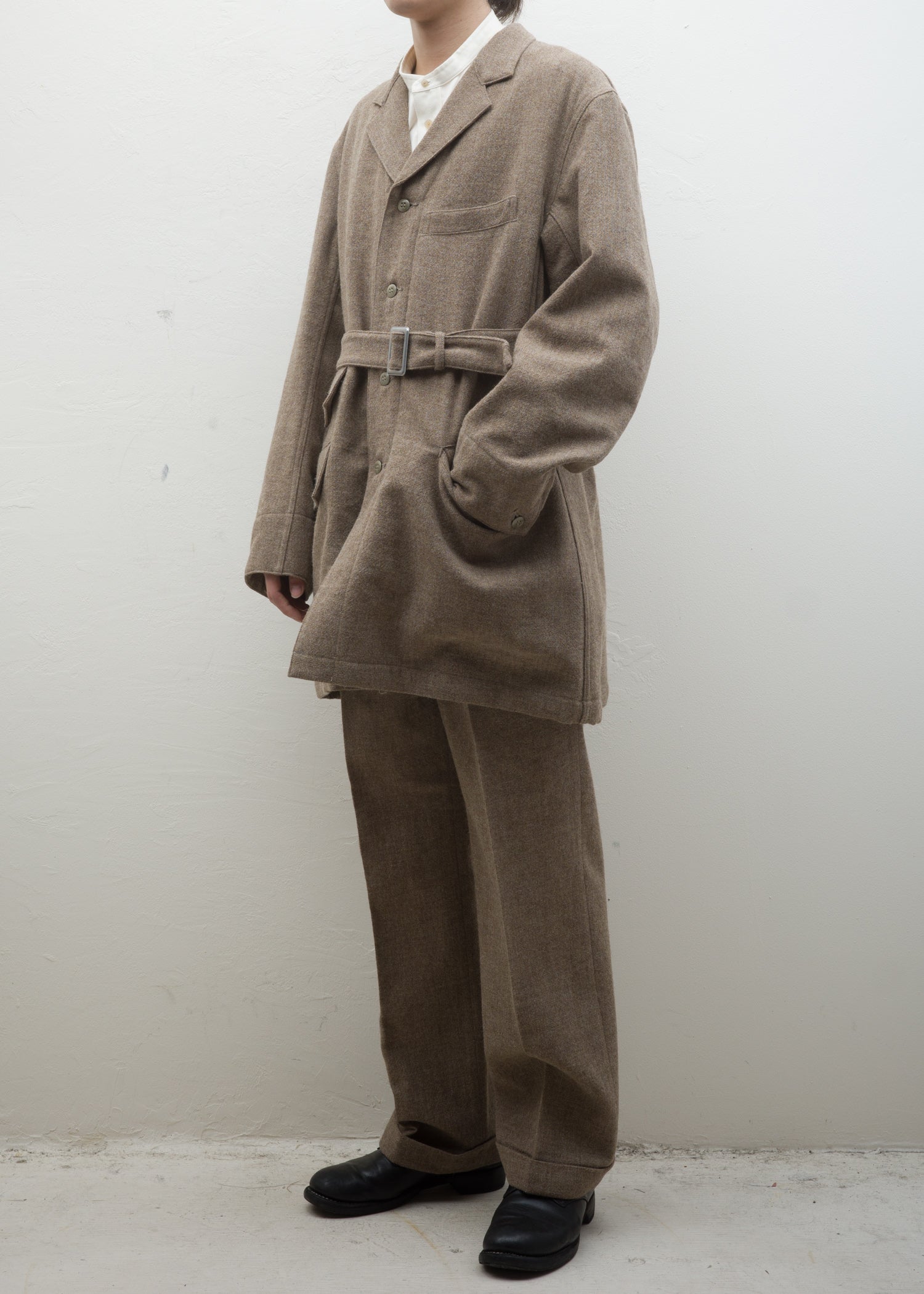 Taiga Takahashi LOT .401 ENGINEER COAT / MELANGE BEIGE – VISION OF