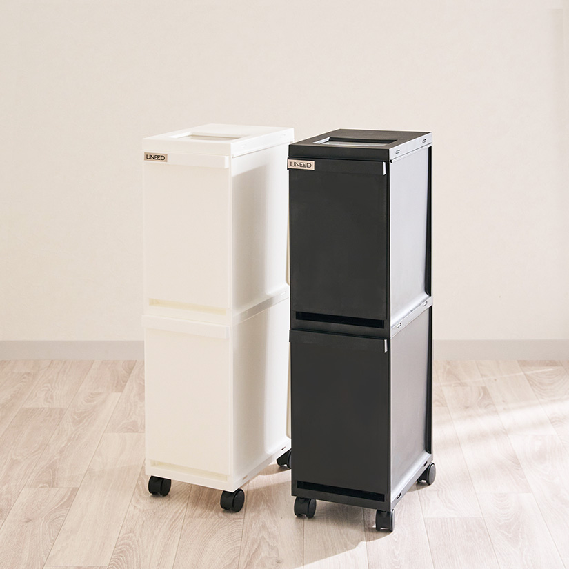 ゴミ箱 20L 3個セット ユニード スリムペール キャスター付 多段 2分別
